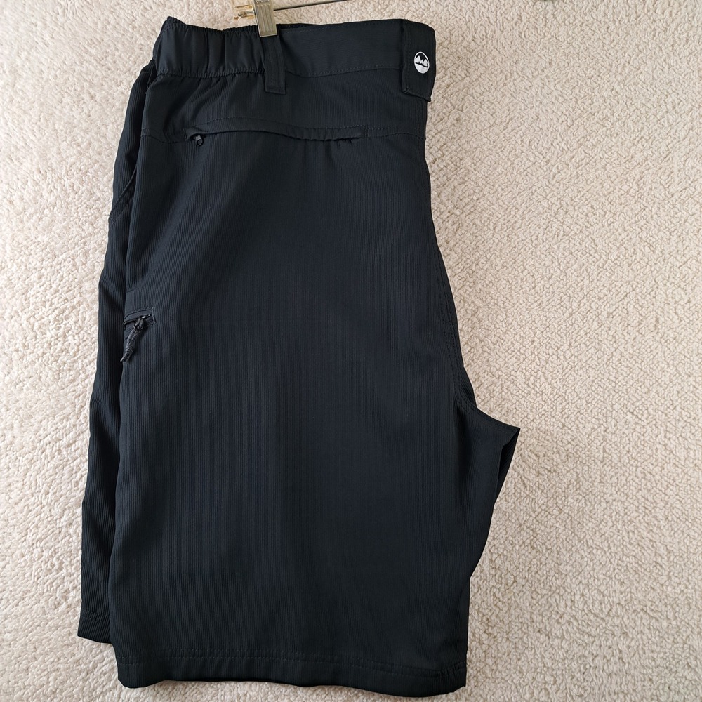 Wrangler Outdoor Performance Shorts Mens 44 Black Excellent Zipper Pockets 9in